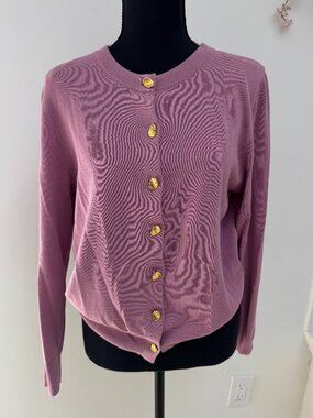 Zara Lavender Cardigan w/ Gold Buttons Sz M